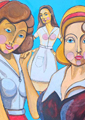 Schöne Frauen Acrylmalerei by Mubinki
